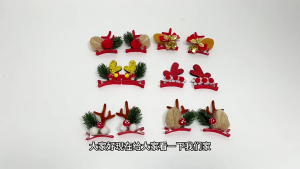 กิ๊บติดผมผมเปียสำหรับเด็กผู้หญิงวัยรุ่นกิ๊บติดผมผมหางม้าขนอ่อนคริสต์มาสรูปการ์ตูน