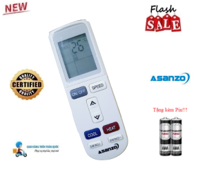 Remote Điều khiển thay thế điều hòa máy lạnh Asanzo 1&2 chiều Inverter- Hàng tốt mới 100% Tặng kèm Pin!!!