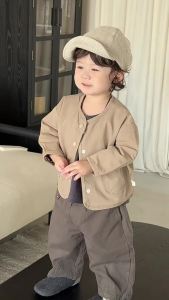 Childrens spring plaid coat 2026 Korean-style childrens clothing baby clothes spring outfits boys spring suits