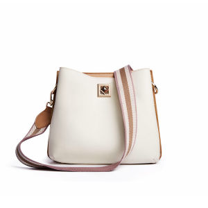 IELGY กระเป๋าแฟชั่นสำหรับผู้หญิงกระเป๋าสะพายป่า Ins กระเป๋าสะพายไหล่กระเป๋าผู้หญิงขนาดใหญ่-ความจุกระเป๋าทรงถัง