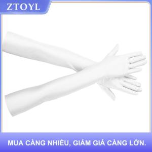 【ZTOYL】 Cao đàn hồi Spandex mặt trời bảo vệ găng tay bên hộp đêm hiệu suất đám cưới găng tay màu đen