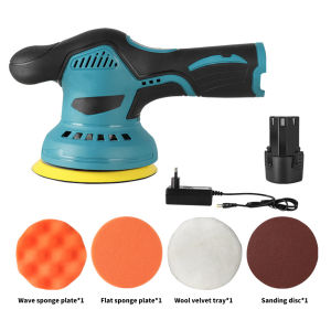 Creatorally 12V Car Polishing Waxing Machine 125mm 5500RPM Cordless Polishing Sanding Waxing Machine Sander EU