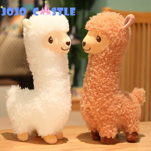JOJO CASTLE 33/43/53/85cm Lovely Alpaca Plush Toy Japanese Alpaca Soft Stuffed Cute Sheep Llama Animal Dolls Sleep Pillow Home Bed Decor Gift 草泥马