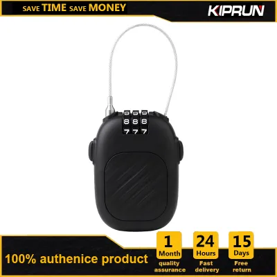 KIPRUN Retractable Cable Lock Luggage Cable Lock 78cm Steel Cable Lock Weatherproof Combination Padlocks For Luggage Bike Locker Helmet Security Password Lock