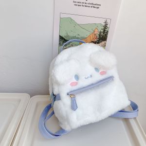 24cm Sanrioed Cinnamoroll Cartoon Plush Bag Kawaii Anime Soft Plush Backpack for Girls