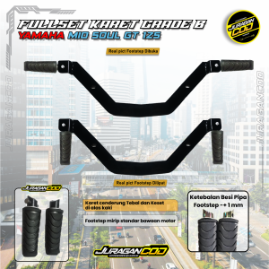 Pijakan Kaki depan Yamaha Mio Soul GT 125 model slim flatbar fullset Siap pakai bahan tebal