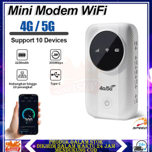 Modem WiFi 4G/5G LTE Portable Mini Router LTE M5 Unlock Semua Operator (Telkomsel/XL/Indosat) | SIM Card Langsung | Pakai Baterai 2100mAh | Support 10 Perangkat