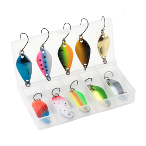 10Pcs Fishing Spoons Lures Sequins Baits Casting Fishing Lures Baits Fishing Lures Spinner Baits Metal Spoon Fish Lures