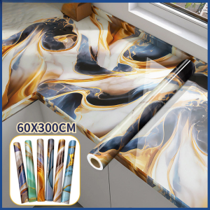 60X300CM Marble Wallpaper Self Adhesive Waterproof Oil-proof Wall Sticker Home Furnishing Decoration