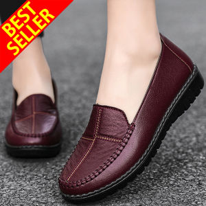 QINGSHUI Sepatu Pantofel Wanita.sepatu Wanita Korean Style.Sepatu kulit wanita yang modis dan simpel.flat Shoes Wanita.sepatu wanita terbaru