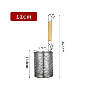 Kitchen Stainless Steel Colander Noodle Mesh Basket Fryer French Fries Dryer Vegetable Frying Basket Sink Strainer