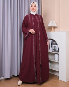 Gamis Abaya Muslim - Zahrah Dress Turkish / Bahan Sabrina Anti UV / Baju Muslim Wanita Elegan