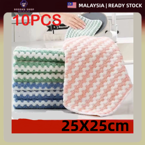 10PCS Thickened Cleaning Towel Reusable Microfiber Washing Rags Wipe Cloth for Kitchen Bathroom