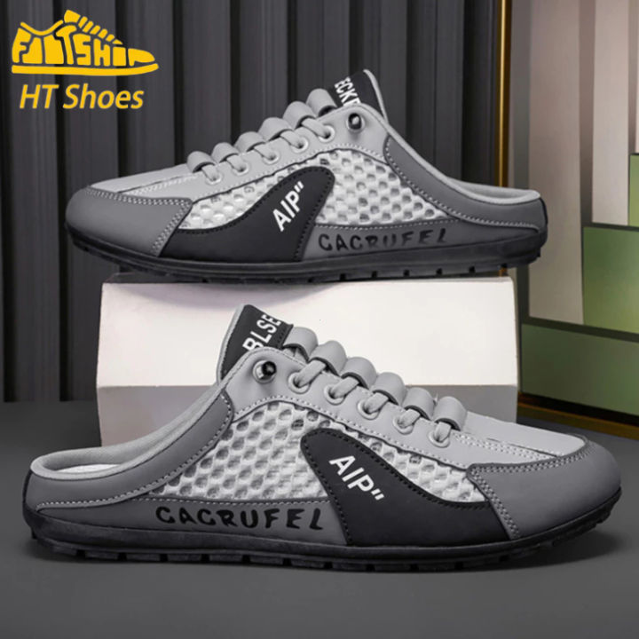 2025 Summer New Men's Half Slippers Fashion Trend Mesh Shoes Loafers Casual  Men's Shoes Lazada PH