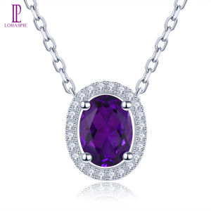 Lohaspie Jewelry Genuine 1 Carats Sterling Silver Pendant 925 Original Natural Peridot Pendant Peridot Stone Original Pendant Necklace For Women Silver Original 925 Jewelry