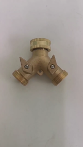 Brass 2-Way vườn tap Bộ chia nước 3/4 y thủy lợi van Bộ Đấu nối nhanh ống nước tưới vườn phụ kiện chuyển đổi vòi nước