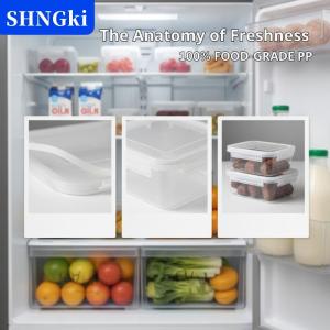 SHNGki Nhà Bếp hình chữ nhật tủ lạnh hộp lưu trữ với nắp kín nhựa container tiết kiệm không gian tổ chức cho thực phẩm tươi sống