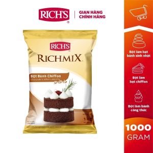 Bột Bánh Chiffon Sô-Cô-La Richmix Túi 1Kg - 20411 (Bột Chiffon trộn sẵn)