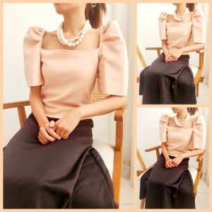 DIDITHCasual  Party Plain Color Classic and Elegant  Modern Filipianiana  Square Neck Top   - XS to Large - classy and elegant - timeless top - casual or party top - classic top - super kapal ng tela - hindi kayo magsisi - our aim is to produce quality cl