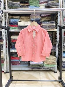 KEMEJA TANGAN PANJANG ADA KERAH ANAK LAKI LAKI BAHAN KATUN LINEN RAMI