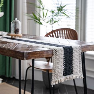 Table Runner Weaved Linen Cloth For Table Setting Decoration Dining Table Living Room TV Console Coffee Table Modern Nordic Design