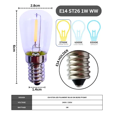 THL Tungsram E12 E14 E17 Bulb 15W Salt Lamp Screw Cap Refrigerator Light Mentol Peti Sejuk Lampu Garam 盐晶灯