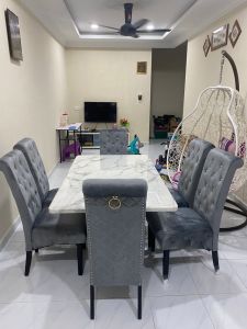 OFFER JASS FURNITURE CLASSIC DINING SET 6 seater 8 seater chesterfield marble table murah direct factory