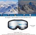 Karsaer Ski Goggles Anti-Fog Snow Goggles OTG 100% UV Protection Snowboard Goggles Bendable Dual-Lenses for Men Women Youth. 
