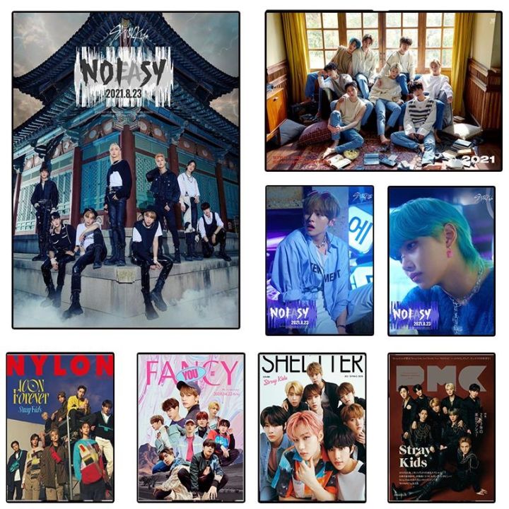 Kpop Poster Aesthetic Stray Kids Music Album NOEASY Canvas Painting For ...