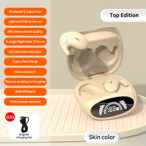 Kebidumei Sleep Invisible Earphones Blue-tooth 5.2 Wireless Headphones Dual Mic Noise Reduction Stereo Sound TWS Earbuds Sports Waterproof Gaming Headset