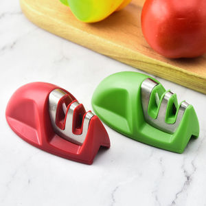 Knife Sharpener Mini Mouse Sharpener for Home Portable Sharpening Stone Alloy Small Sharpening Tool Non-slip Rubber Base