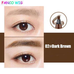 Eyebrow Tint Tattoo Pen 4 Fork Tip Waterproof Eyebrow Pencil Long Lasting Makeup Natural Liquid Brow Pen