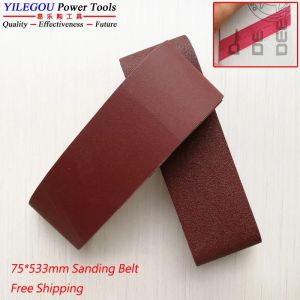 5 Pieces 75 x 533mm Sanding Belts. 533 x 75mm Abrasive Belt Grinding Metal. 3" * 21" Sanding Screen For PBS 75 Sander. P60-400 # .
