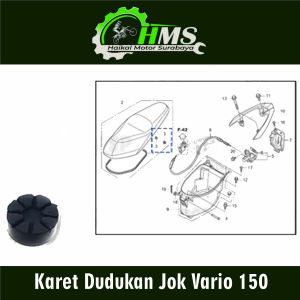 Karet Dudukan Jok Vario 150 (Harga Per 1 PCS) - Rubber Seat Peredam Ganjal Ganjel Pangkon Bracket
