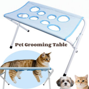 Foldable Pet Grooming Table Anti-Scratch Anti-Bite Cat Dog Bath Stand Pet Grooming Hammock