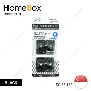 【Homebox】🇸🇬 Self Adhesive Caster Wheels Stainless Steel 360 Degree Rotation Swivel Wheels for Bins Storage Box Furniture