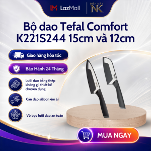 Bộ dao Tefal Comfort K221S244 15cm và 12cm - Bảo Hành 24 Tháng