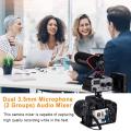 Comica CVM-AX1 DSLR Audio Adapter, Microphone Audio Mixer Adapter with Real-time Monitoring, Dual Channels 3.5mm Port Camera Mixer for Canon Nikon So-ny Panasonic DSLR Camera Camcorders. 