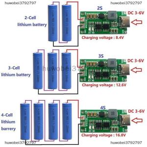 huwobei3792797 2S 3S 4S 1-4A Booster Module Lithium Polymer Lithium Ion Battery Charging Module Step-Up Boost LiPo Polymer Li-Ion Charger