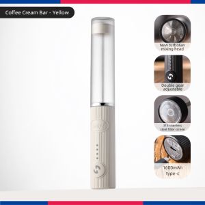 BINCOO Electric Milk Frother Coffee Latte Tool Thick Stainless Steel Portable