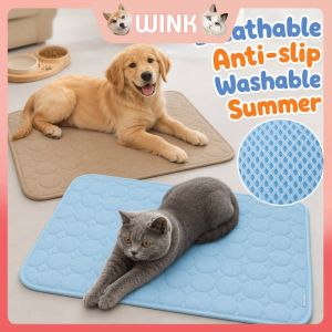 Dog Cooling Mat Breathable Washable Summer Sleep Pad Skin Friendly Fabric For Puppy Cat Pets
