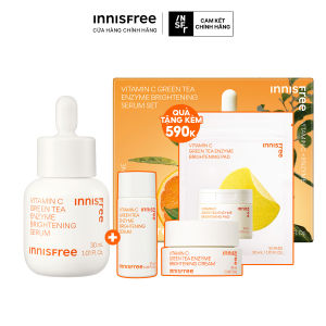 Serum Vitamin C sáng da mờ thâm mụn INNISFREE Green Tea Enzyme Brightening Serum
