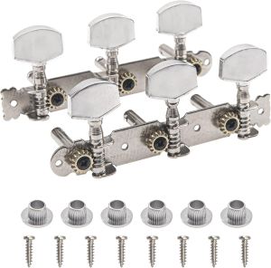 RIXTON 3R3L Guitar String Tuning Pegs 6pcs Metal Semi-Closed Guitar String Button Tuner Guitar Knob Machine Heads for Acoustic Electric Guitars(3R3L Guitar Knob)