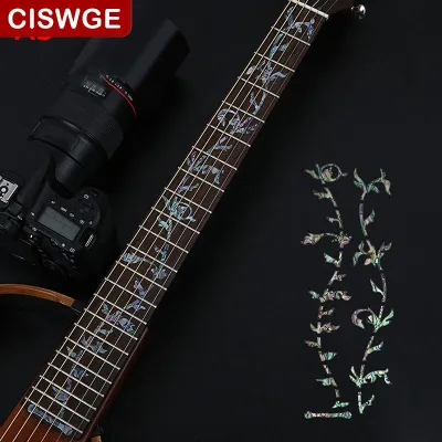 [COD] CISWGE SHOP 1ชิ้นสติกเกอร์ตกแต่งกีต้าร์ fretboard เบสสติ๊กเกอร์ฝังไขว้สำหรับกีตาร์เครื่องดนตรีกีตาร์ไฟฟ้า
