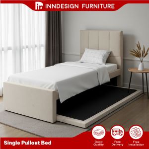 INNDESIGN 3IN1 PULLOUT BED SINGLE / SUPER SINGLE BED FRAME PULL OUT BED WITH MATTRESS BUNDLES