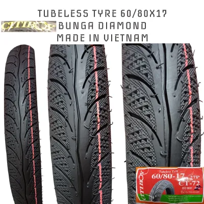 CITIBOY RACING MOTORCYCLE TYRE TUBELESS BUNGA DIAMOND MOTOSIKAL TAYAR LEMBUT TAHUN BARU TAYAR TIRES TYRES RODA 2024 2025 MAXXIS 3D 60/80-17 & 60/90-17
