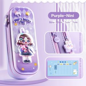 3D Pencil Case Cartoon EVA Pencil Organizer Double Layes Large Capacity Pencil Box for Kids School Supplies