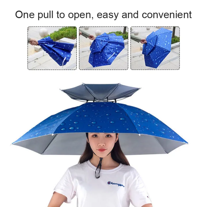 Foldable%20Double-Layer%20Anti%20Rain%20UV%20Sun%20Protection%20Golf%20Fishing%20Umbrella%20Hat%20Hiking%20Camping%20Beach%20Headwear%20Cap%20Payung%20Topi%20-%20Image%203