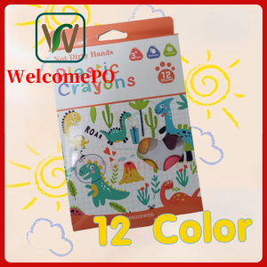 【Fast Delivery】12/24 Colors/Set Crayons Drop shape Safe Non-Toxic Washable for kids Baby Toddler Gift
