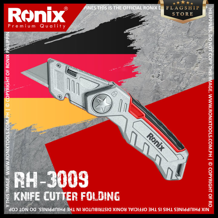 Ronix Rh-3009 Office Cutter Knife Lockback Utility Knife Quick-Change Box Cutter Handle Folding Pocket Knife
